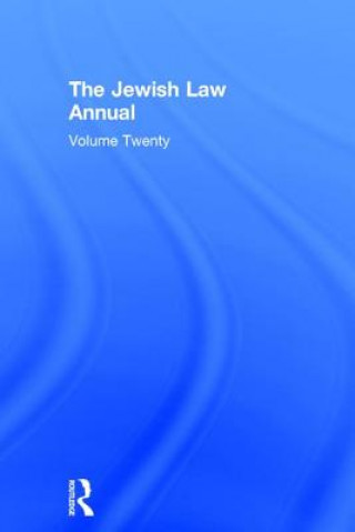 Carte Jewish Law Annual Volume 20 Berachyahu Lifshitz