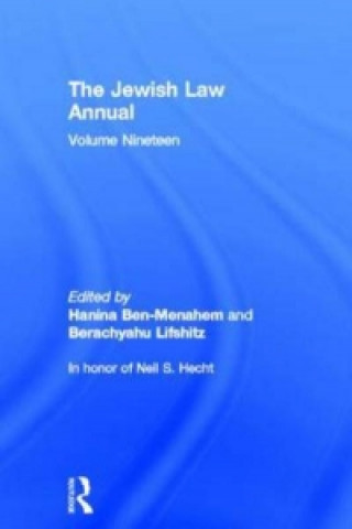 Carte Jewish Law Annual Volume 19 Berachyahu Lifshitz