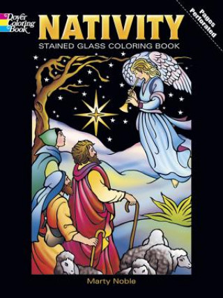 Könyv Nativity Stained Glass Coloring Book Marty Noble