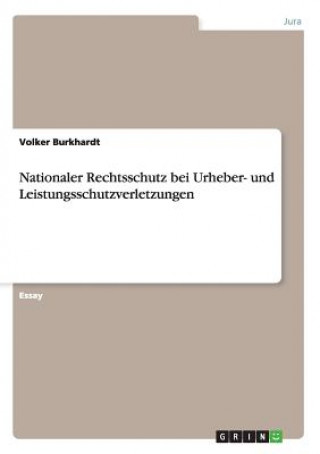 Carte Nationaler Rechtsschutz bei Urheber- und Leistungsschutzverletzungen Volker Burkhardt