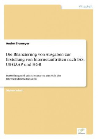 Buch Bilanzierung von Ausgaben zur Erstellung von Internetauftritten nach IAS, US-GAAP und HGB André Blomeyer