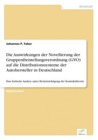 Carte Auswirkungen der Novellierung der Gruppenfreistellungsverordnung (GVO) auf die Distributionssysteme der Autohersteller in Deutschland Johannes P. Faber