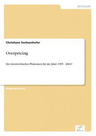 Книга Overpricing Christiane Sachsenhofer