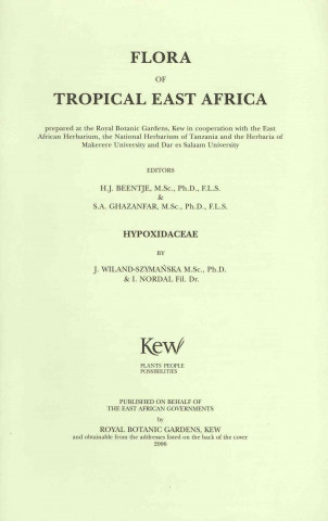 Knjiga Flora of Tropical East Africa: Hypoxidaceae Henk J Beentje
