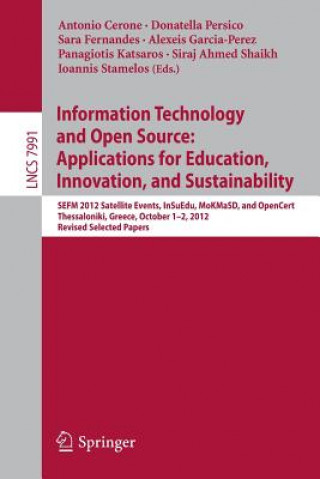 Książka Information Technology and Open Source: Applications for Education, Innovation, and Sustainability Antonio Cerone