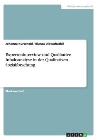 Carte Experteninterview und Qualitative Inhaltsanalyse in der Qualitativen Sozialforschung Johanna Kurscheid
