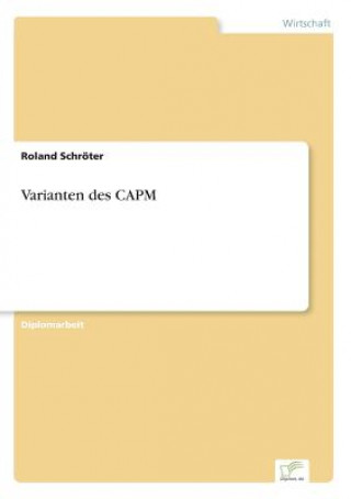 Knjiga Varianten des CAPM Roland Schröter