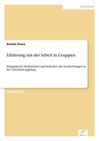 Kniha Erfahrung mit der Arbeit in Gruppen Arnost Zvara