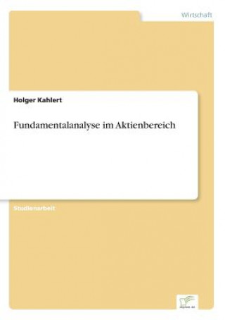 Libro Fundamentalanalyse im Aktienbereich Holger Kahlert