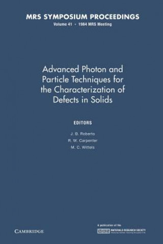 Książka Advanced Photon and Particle Techniques for the Characterization of Defects in Solids: Volume 41 J. B. Roberto