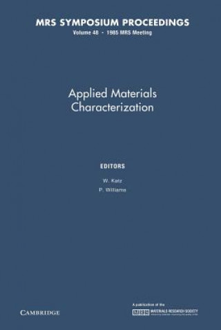 Carte Applied Materials Characterization: Volume 48 W. Katz