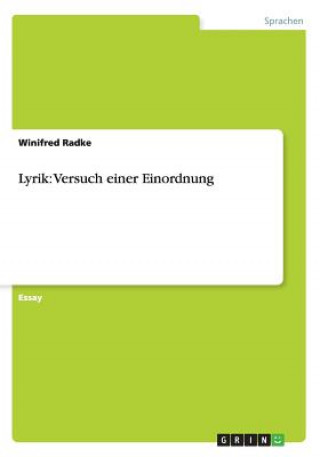 Book Lyrik Winifred Radke