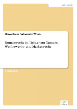 Könyv Domainrecht im Lichte von Namens-, Wettbewerbs- und Markenrecht Marco Grone