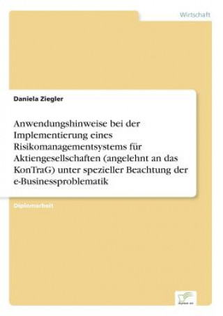 Book Anwendungshinweise bei der Implementierung eines Risikomanagementsystems fur Aktiengesellschaften (angelehnt an das KonTraG) unter spezieller Beachtun Daniela Ziegler