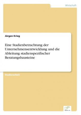 Könyv Eine Stadienbetrachtung der Unternehmensentwicklung und die Ableitung stadienspezifischer Beratungsbausteine Jürgen Krieg