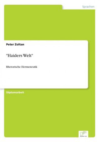 Kniha Haiders Welt Peter Zoltan