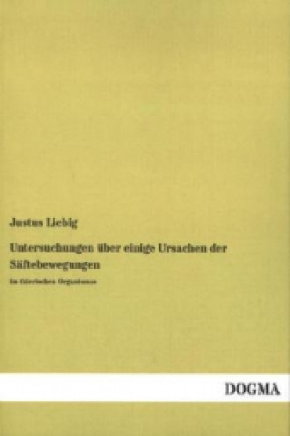 Carte Untersuchungen über einige Ursachen der Säftebewegungen Justus von Liebig