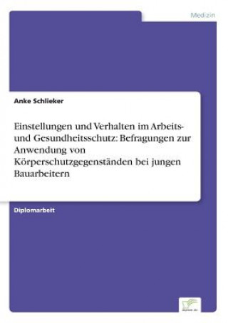 Knjiga Einstellungen und Verhalten im Arbeits- und Gesundheitsschutz Anke Schlieker