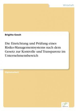 Carte Einrichtung und Prufung eines Risiko-Managementsystems nach dem Gesetz zur Kontrolle und Transparenz im Unternehmensbereich Brigitta Gosch