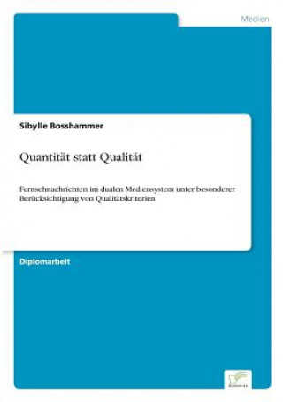 Knjiga Quantitat statt Qualitat Sibylle Bosshammer