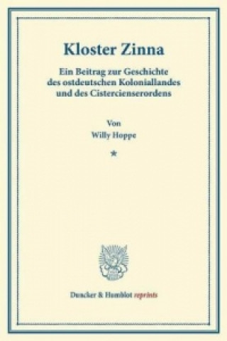 Carte Kloster Zinna. Willy Hoppe