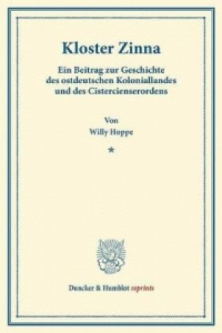 Kniha Kloster Zinna. Willy Hoppe