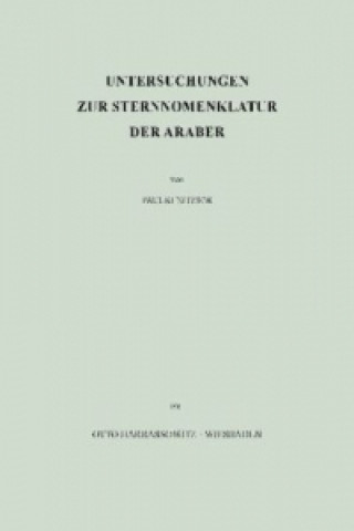 Carte Untersuchungen zur Sternnomenklatur der Araber Paul Kunitzsch