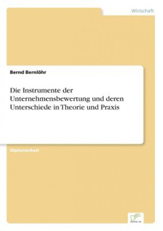Kniha Instrumente der Unternehmensbewertung und deren Unterschiede in Theorie und Praxis Bernd Bernlöhr