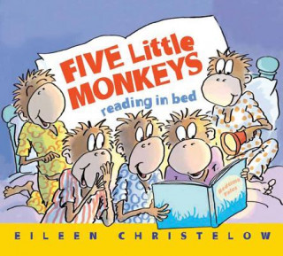 Carte Five Little Monkeys Reading in Bed Eileen Christelow