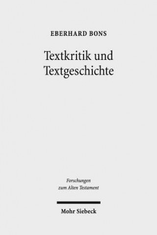 Könyv Textkritik und Textgeschichte Eberhard Bons