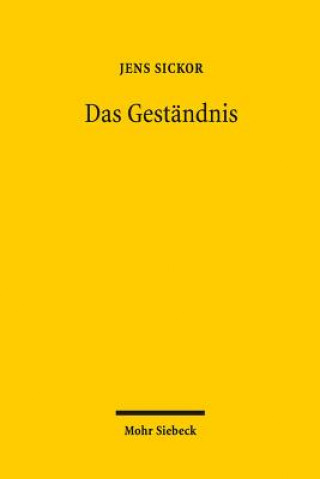 Buch Das Gestandnis Jens Andreas Sickor