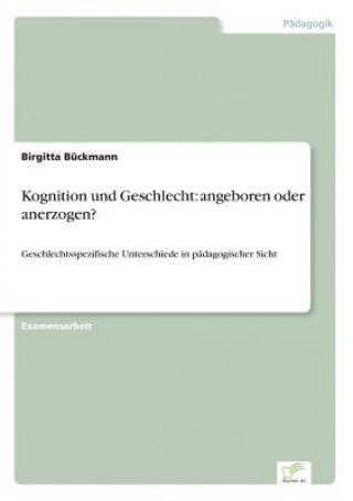 Buch Kognition und Geschlecht Birgitta Bückmann