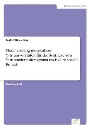 Könyv Modifizierung molekularer Yttriumvorstufen fur die Synthese von Yttriumaluminiumgranat nach dem Sol-Gel Prozess Rudolf Rippstein