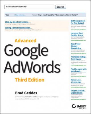 Carte Advanced Google AdWords, 3e Brad Geddes