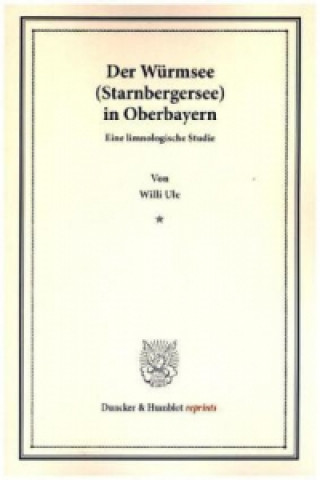 Carte Der Würmsee (Starnbergersee) in Oberbayern. Willi Ule