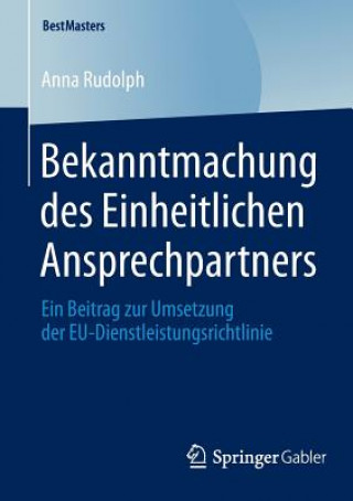 Buch Bekanntmachung Des Einheitlichen Ansprechpartners Anna Rudolph