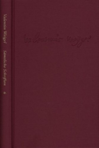 Könyv Weigel, Valentin: Sämtliche Schriften. Neue Edition / Band 6: Handschriftliche Predigtensammlung (Unvollständige Teilpostille). Einfältiger Unterricht Valentin Weigel