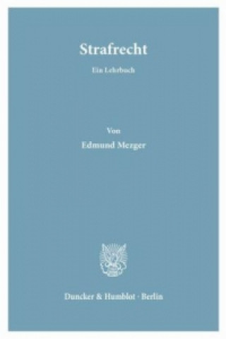 Buch Strafrecht Edmund Mezger