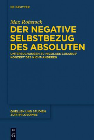 Buch negative Selbstbezug des Absoluten Max Rohstock