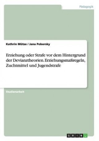 Buch Erziehung oder Strafe vor dem Hintergrund der Devianztheorien. Erziehungsmassregeln, Zuchtmittel und Jugendstrafe Kathrin Mütze