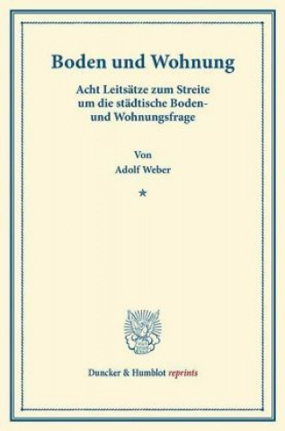 Carte Boden und Wohnung. Adolf Weber