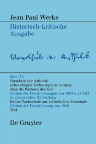 Könyv Vorschule der Aesthetik, 3 Teile. Tl.1-3 Florian Bambeck