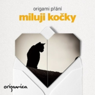 Proizvodi od papira Origami přání - Miluji kočky (černá) 