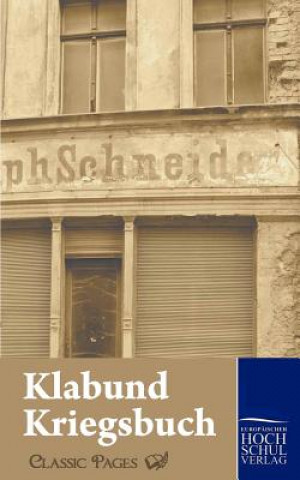 Книга Kriegsbuch Klabund
