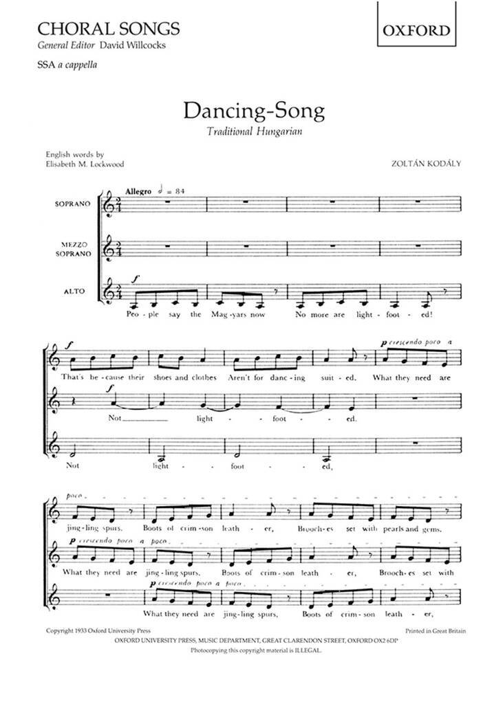 Prasa Dancing-Song ZOLTAN KODALY