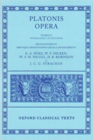 Könyv Plato Opera Volume I E. A. Duke