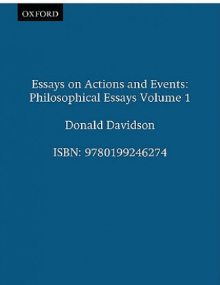 Książka Essays on Actions and Events Donald Davidson