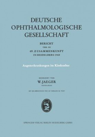 Buch Augenerkrankungen Im Kindesalter W. Jaeger