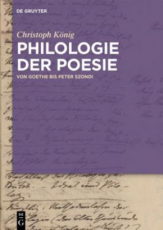 Carte Philologie der Poesie Christoph König