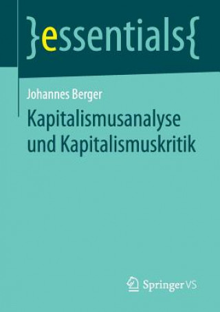 Könyv Kapitalismusanalyse Und Kapitalismuskritik Johannes Berger